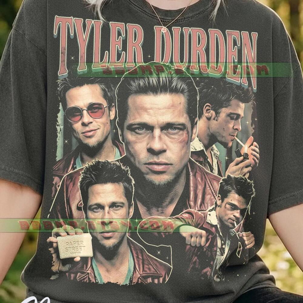 Brad Pitt Tyler Durden Paper Street Soap Co Fight Club 90S Tshirt